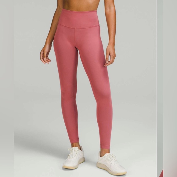 Lululemon‎ Wunder Train High Rise Tight 28" Brier Rose athletic leggings size 8 - Picture 1 of 10
